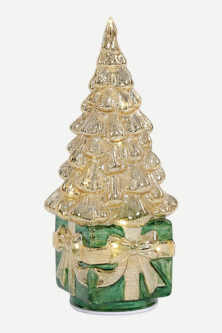 Zodax LED Rotating Tree on Green Present