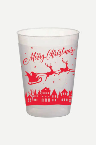 Rosanne Beck Collections Frost Flex Cup, Santa Over Village