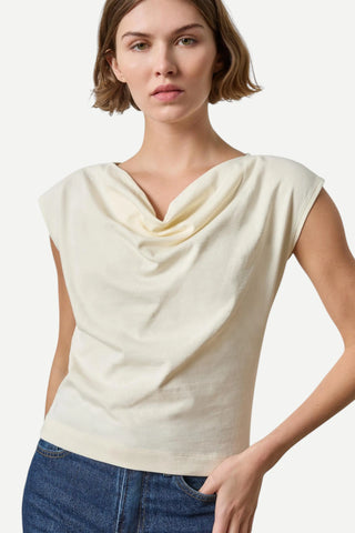 Lilla P Drape Neck Wedge Top, Rope
