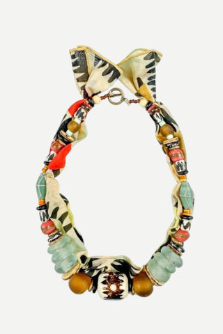 Twine & Twig Beaded Bandana Necklace, Santa Fe