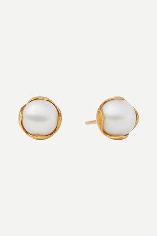 Julie Vos Penelope Large Stud Earring, Pearl