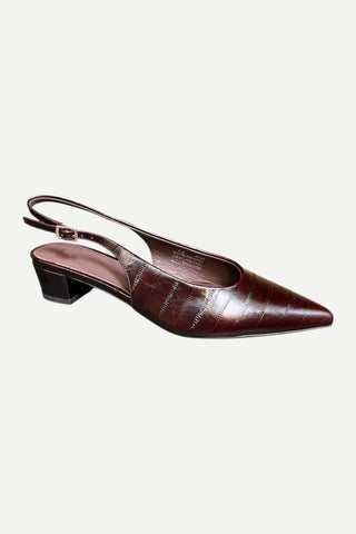 Koko + Palenki Bria Flat, Brown Eel Leather