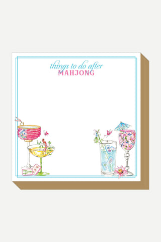Rosanne Beck Collections Luxe Notepad, Handpainted Mahjong Cocktails Things