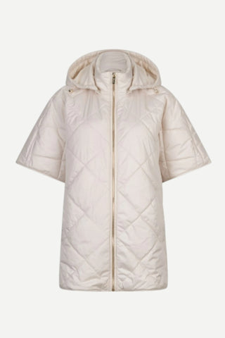 Esqualo Puffer Quilted Ponchi Jacket, Sand - M/L Esqualo