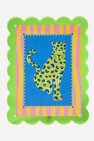 Two's Company 5x7 Scalloped Edge Acrylic Photo Frame, Green