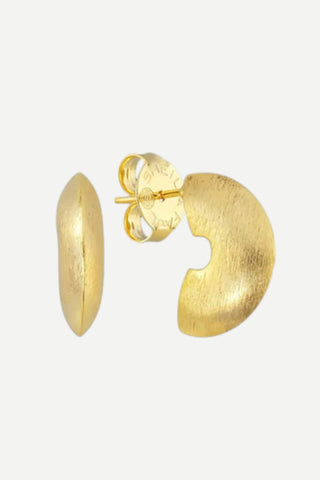Sheila Fajl Small Miriad Hoops Earrings, Brushed 18K Gold Plated