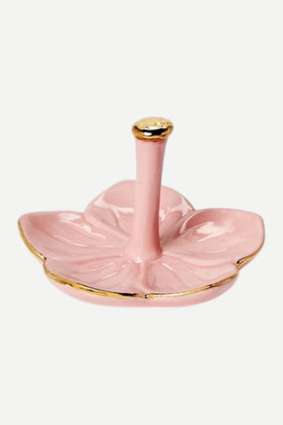 Two's Company Flower Haven Ring Holder, Pink