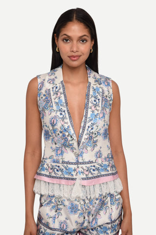 Love the Label Kaye Vest, Greta Scarf Print LOVE THE LABEL