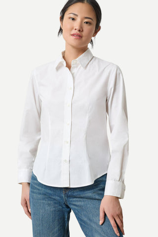 Lilla P Slim Fit Button Down Shirt, White