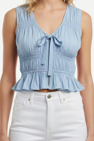 Anna Cate Nikkie Top, Powder Blue