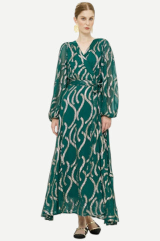 Oliphant Wrap Dress, Borealis Jade