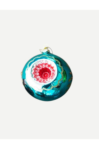 Park Hill Blue Glass Vintage Style Reflector Ornament