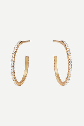 Julie Vos Windsor Small Hoop Earring, Cubic Zirconia