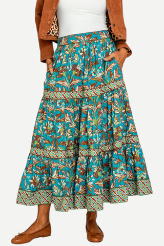 Elizabeth James The Label Mae Skirt - Grandeur Turquoise