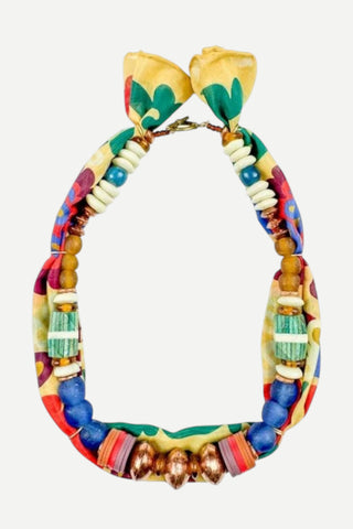 Twine & Twig Beaded Bandana Necklace, Siesta