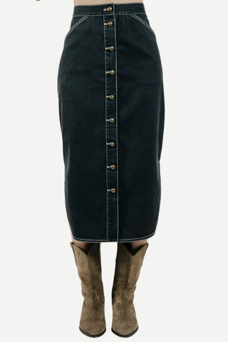 Love The Label Apolline Midi Skirt, Pagent Blue