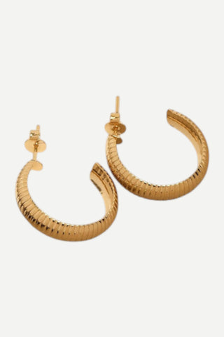 Sheila Fajl Petite Bella Ribbed Hoops Earrings