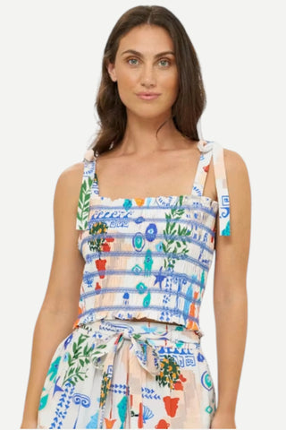 Oliphant Ella Top, Corfu Blue