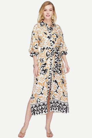 Jade Maxi Shirt Dress, Ethnic Border