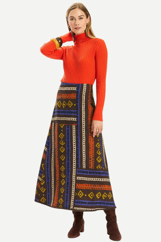 Tyler Boe Val Rails Striped Skirt, Multi