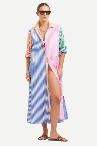 Shirty, The Luna Oversized Long Shirtdress, Bright Combo Shirty