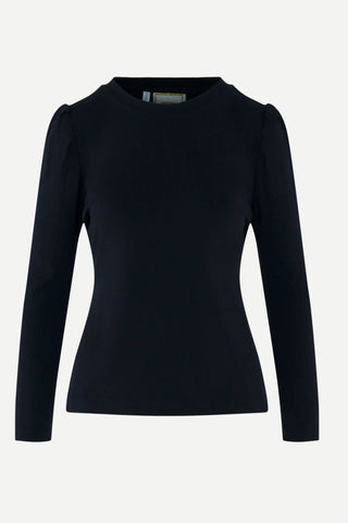Emily McCarthy Juliette Top, Black Stretch