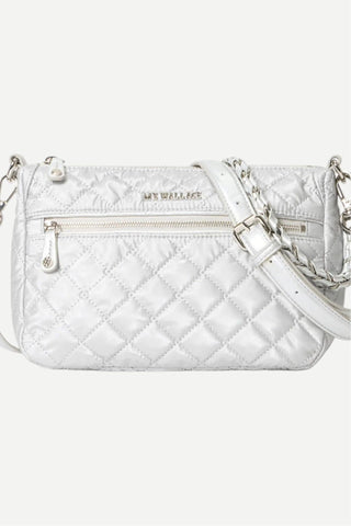 MZ Wallace Oyster Metallic Crosby Ella Crossbody