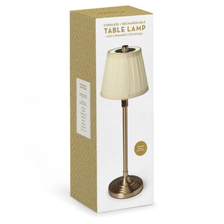 Two's Company Adjustable Gold LED Lamp, Pleated Shade TWO'S COMPANY