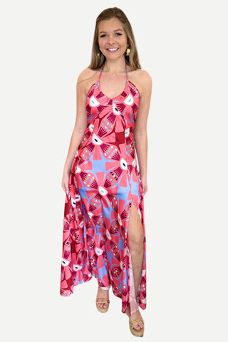 Balkanica Danza Monotrama Dress, Pink Balkanica