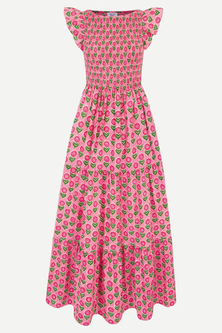 Pink City Prints David Bowie Dress, Marigold Blush Pink City Prints