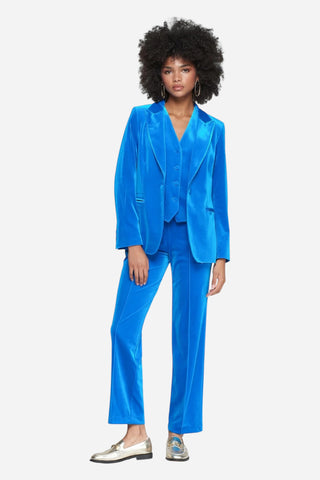 Vilagallo Heather Velvet Jacket, Blue