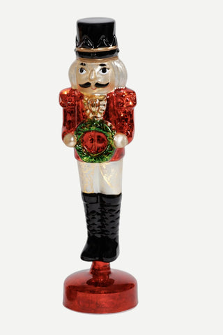 Zodax LED Glass Nutcracker Soldiers, Red