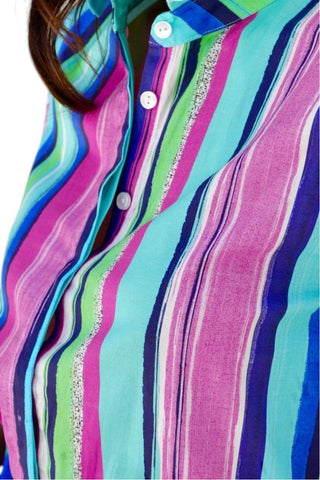 Perlavera Nico Dress, Multicolor Stripe
