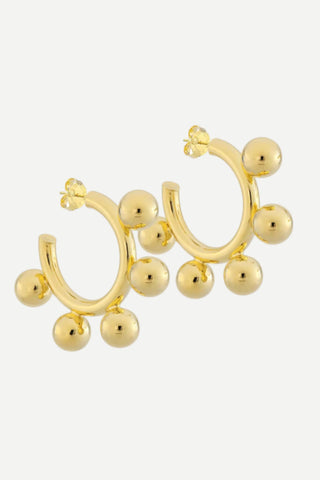 Sheila Fajl Augusta Hoops, Shiny 18K Gold Plated