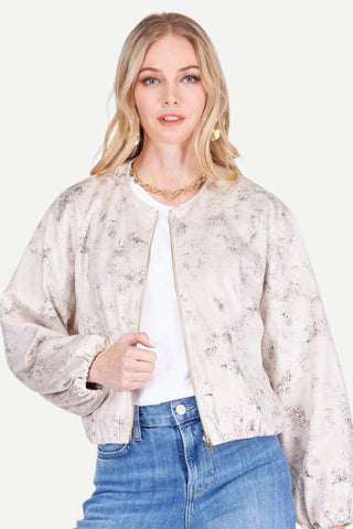 Joy Joy Zip Front Jacket, Ivory
