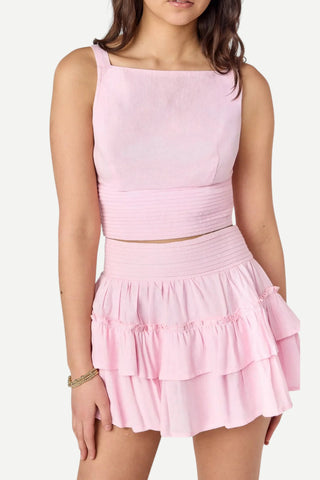Cake For Dinner Pisa Pleated Skirt, Rosa