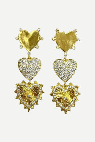 Allison Avery Amor Earrings, Gold Allison Avery