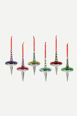 Park Hill Collection Retro Dual Spinner Glass Ornament