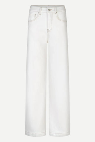 Esqualo Wide Leg Jeans, Off White Esqualo