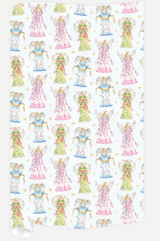 Rosanne Beck Collections 8ft. Wrapping Paper, Handpainted Angel Trio
