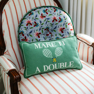 Furbish Make It A Double, Needlepoint Pillow