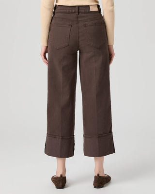 Paige Sasha Ankle With Wide Cuff Pant, Rich Chocolate