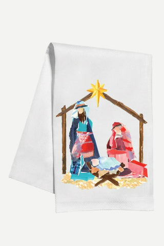 Rosanne Beck Collections, Kitchen Towel, Nativity Scene in Manger