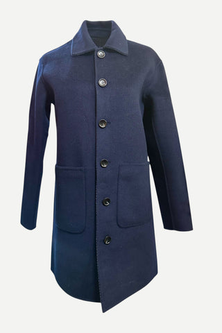 Elliott Lauren Reversible Overcoat, Navy Wool