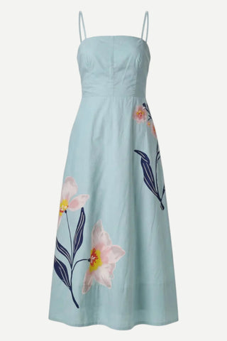 Cleobella Riley Ankle Dress, Moresco Blue Surf CLEOBELLA