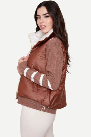 Renuar Woven Vest, Tiramisu