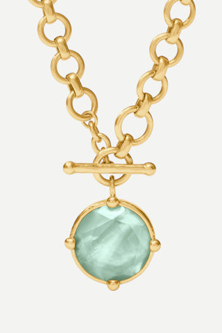 Julie Vos Honeybee Demi Necklace, Iridescent Aquamarine Blue