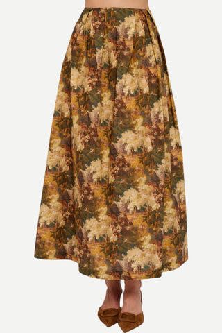 LOVE THE Label Ridley Skirt, Autumn Arboretum Liberty Print