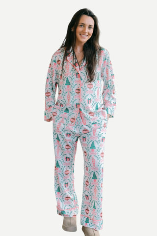 Victoria Dunn Saylor Long PJ Set, Nutcracker