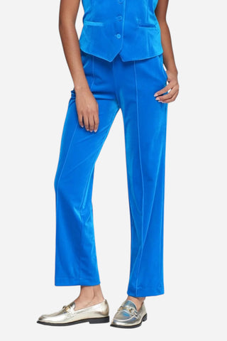 Vilagallo Elisa Velvet Pant, Blue